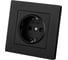 Розетка TDM ELECTRIC 2П+З 16А 250В с защ. шт. черная Сенеж TDM SQ1816-0273 1