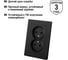 Розетка TDM ELECTRIC двойная 2П 10А 250В с защ. шт. черная Сенеж TDM SQ1816-0275 4