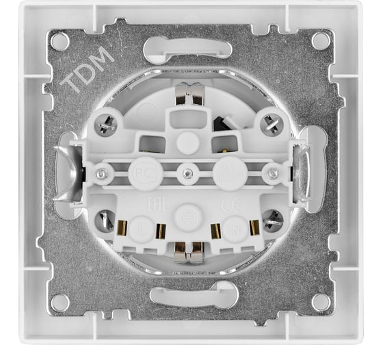 Розетка TDM ELECTRIC 2П+З 16А 250В IP44 с защ. шт. с крышкой черная Сенеж TDM SQ1816-0279