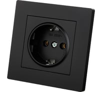 Розетка TDM ELECTRIC 2П+З 16А 250В черная Сенеж TDM SQ1816-0272