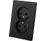 Розетка TDM ELECTRIC двойная 2П 10А 250В черная Сенеж TDM SQ1816-0274 1