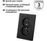 Розетка TDM ELECTRIC двойная 2П 10А 250В черная Сенеж TDM SQ1816-0274 4