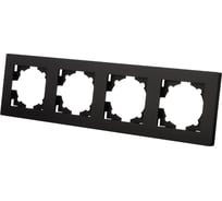 Рамка TDM ELECTRIC 4-х постовая черная Сенеж TDM SQ1816-0332