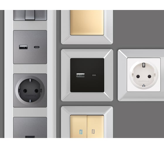 Рамка на 1 пост Ambrella VOLT ALFA Line AF110401