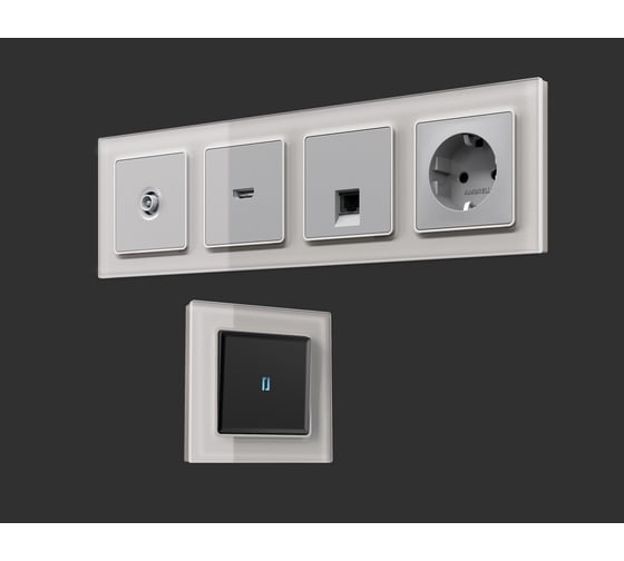 Рамка на 2 поста Ambrella VOLT ALFA Platos AF330402