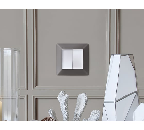 Рамка на 2 поста Ambrella VOLT ALFA Line AF110652