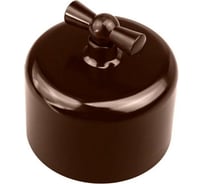 Выключатель 1-клавишный проходной Electraline R, пластик, Коричневый R1-211-22