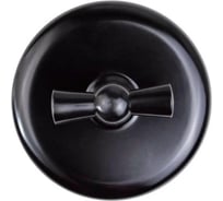 Выключатель 1-клавишный проходной Electraline R, пластик, Черный R1-211-23