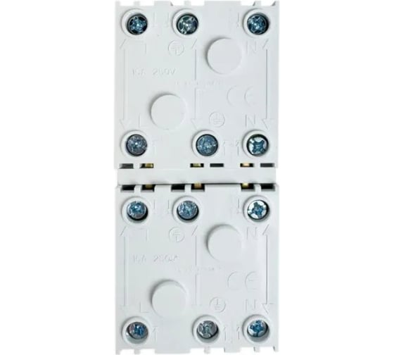 Розетка Filum 2x2К+З немецкий стандарт, 45x90 мм (mosaic), 4 модуля, красная FL-PWS-2P-RD