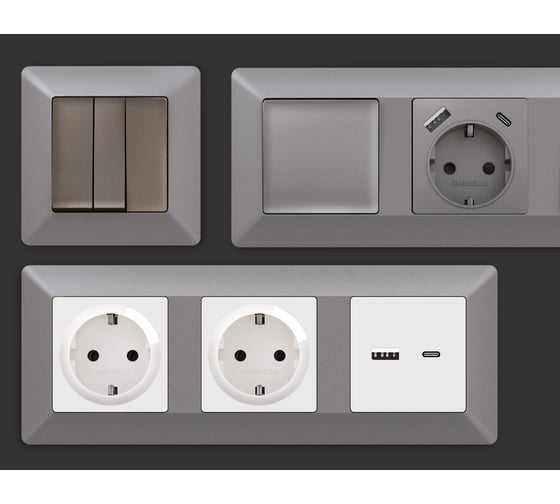 Рамка на 3 поста Ambrella VOLT ALFA Line AF110503
