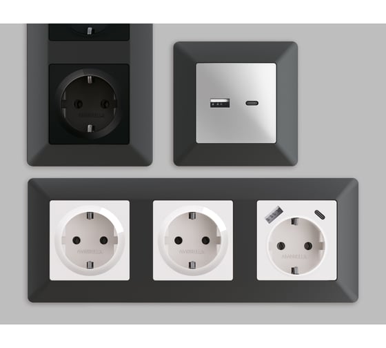 Рамка на 3 поста Ambrella VOLT ALFA Line AF110803