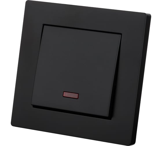 Выключатель TDM ELECTRIC 1 клавишный с подсветкой 10А черный Сенеж TDM SQ1816-0304