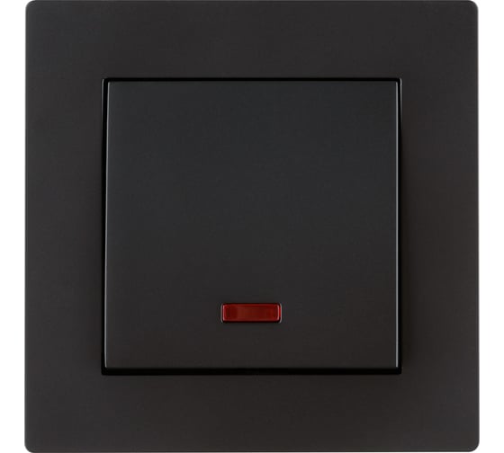 Выключатель TDM ELECTRIC 1 клавишный с подсветкой 10А черный Сенеж TDM SQ1816-0304