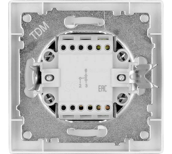 Выключатель TDM ELECTRIC на 2 направления 1 клавишный 10А черный Сенеж TDM SQ1816-0306