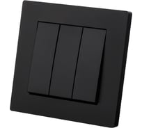 Выключатель TDM ELECTRIC 3-х клавишный 10А черный Сенеж TDM SQ1816-0303
