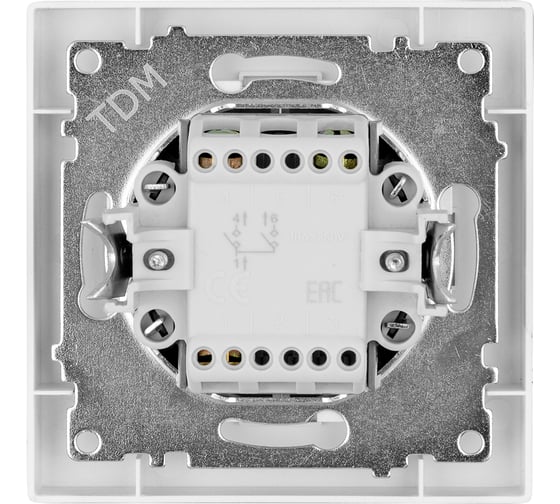 Выключатель TDM ELECTRIC 2-х клавишный 10А черный Сенеж TDM SQ1816-0302