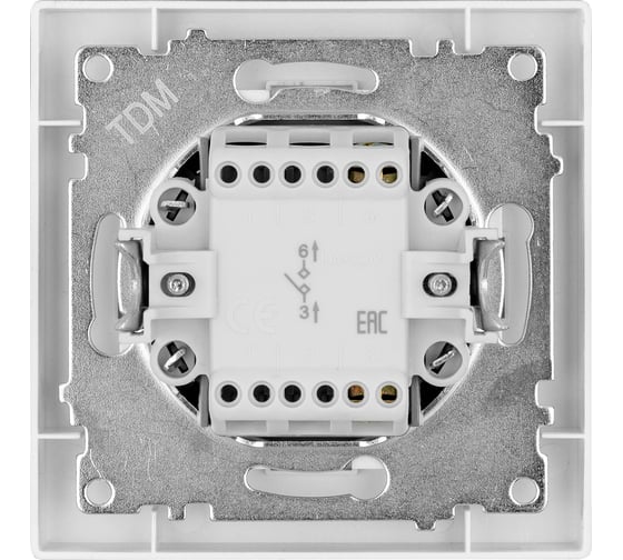 Выключатель TDM ELECTRIC 1 клавишный 10А черный Сенеж TDM SQ1816-0301