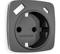 Лицевая панель Ambrella VOLT для электрической розетки с заземлением со шторками, 2USB A+C OMEGA OP6600