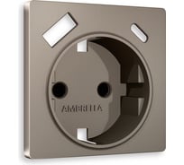 Лицевая панель Ambrella VOLT для электрической розетки с заземлением со шторками, 2USB A+A ALFA AP6400