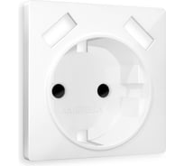 Лицевая панель Ambrella VOLT для электрической розетки с заземлением со шторками, 2USB ALFA AP1090