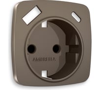 Лицевая панель Ambrella VOLT для электрической розетки с заземлением со шторками, 2USB A+C OMEGA OP6400