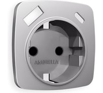 Лицевая панель Ambrella VOLT для электрической розетки с заземлением со шторками, 2USB A+C OMEGA OP5100