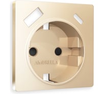 Лицевая панель Ambrella VOLT для электрической розетки с заземлением со шторками, 2USB A+C ALFA AP6100