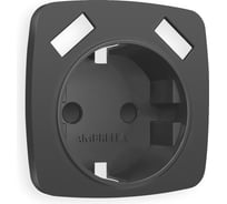 Лицевая панель Ambrella VOLT для электрической розетки с заземлением со шторками, 2USB A+A OMEGA OP9090