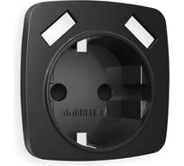 Лицевая панель Ambrella VOLT для электрической розетки с заземлением со шторками, 2USB A+A OMEGA OP8090