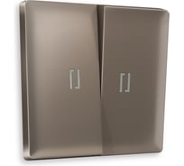 Лицевая панель для 2-клавишных выключателей с подстветкой Ambrella VOLT ALFA AP6340