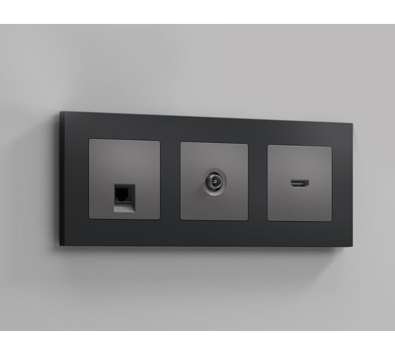 Лицевая панель Ambrella VOLT для HDMI розетки ALFA AP6640