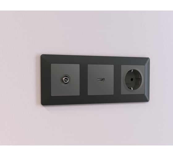 Лицевая панель Ambrella VOLT для HDMI розетки ALFA AP9140