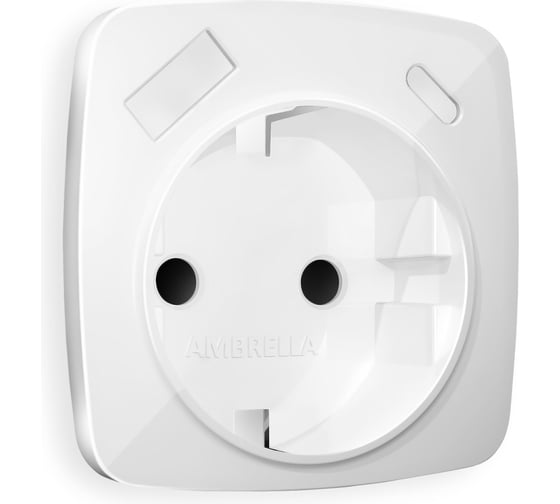Лицевая панель Ambrella VOLT для розетки с заземлением со шторками 2USB тип A+C OMEGA OP1100
