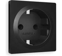 Лицевая панель Ambrella VOLT для электрической розетки с заземлением и шторками ALFA AP8070