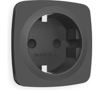 Лицевая панель Ambrella VOLT для электрической розетки с заземлением со шторками OMEGA OP9070