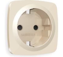 Лицевая панель Ambrella VOLT для электрической розетки с заземлением со шторками OMEGA OP3070