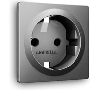 Лицевая панель Ambrella VOLT для электрической розетки с заземлением со шторками ALFA AP6570