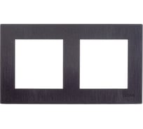 Рамка Luxar Mosaic на 2 поста, черная, горизонтальная (20.902.03) 4606400430803