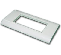 Пластиковая накладка на цоколь LANMASTER 45x90, белая, 4 модуля LAN-FR45x90-WH