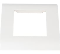 Пластиковая накладка на цоколь LANMASTER 45х45, белая, 2 модуля LAN-FR45x45-WH
