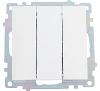 Механизм 3-клавишного выключателя EKF Валенсия 10А белый PROxima EWV10-024-90
