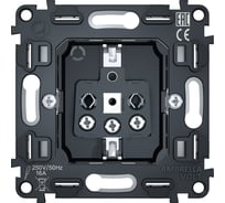 Механизм электрической розетки Ambrella VOLT 16A-250V 2P+E с заземлением на винтовых зажимах VM141