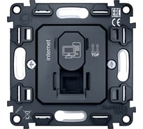 Механизм компьютерной розетки Ambrella VOLT RJ-45 (8P8C) CAT6 1000 Base-T с автоматической защитной шторкой VM188