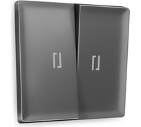 Лицевая панель Ambrella Volt для 2-клавишных выключателей с подсветкой ALFA AP6540