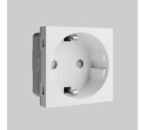 Модульная розетка WERKEL с заземлением и шторками (белый) W1171160 a069368