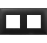 Рамка DKC Avanti черный матовый, 2 поста, 4 мод. 4412904