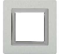 Рамка из алюминия DKC Avanti серая, 1 пост, 2 мод. 4404832