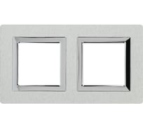 Рамка из алюминия DKC Avanti серая, 2 поста, 4 мод. 4404834