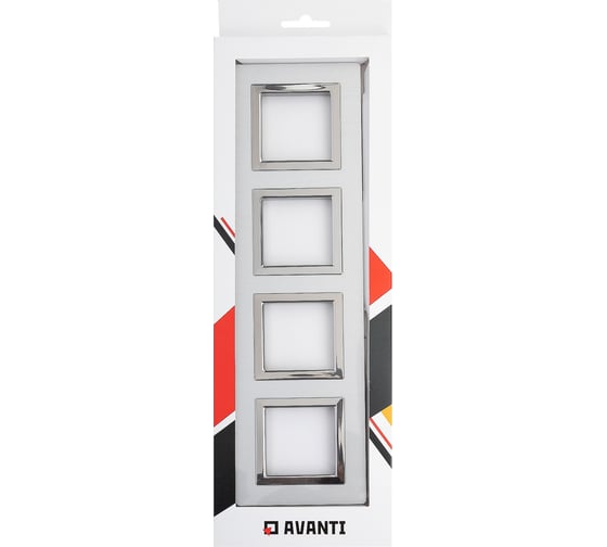 Рамка из алюминия DKC Avanti серая, 4 поста, 8 мод. 4404838