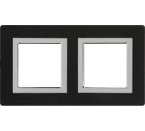 Рамка из алюминия DKC Avanti черная, 2 поста, 4 мод. 4402834